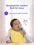 Organic Cotton Baby Bib Pack of 2 – Soft Breathable Football & Bow Print, Feeding & Drool Bibs