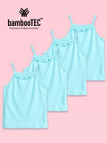 BambooTEC™ Girls Camisole Pack of 4 – Blue Ruffle Tops