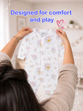 BambooTEC™ Girls Bamboo Baby Romper – Floral Bouquet Print