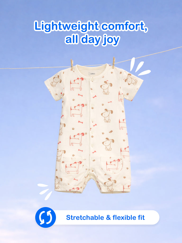 Organic Cotton Unisex Romper Pack of 2 – Dog & Sports Prints