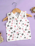 Premium Extra Soft Muslin Baby Jhabla | Cute Star Print