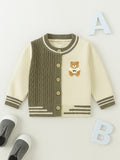 Organic Cotton Baby Winter Cardigan | Soft Knitted Bear Sweater