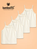 BambooTEC™ Girls Camisole Pack of 4 – Cream Ruffle Tops