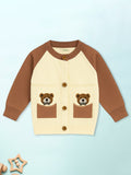 Baby Winter Knitted Cardigan | Organic Cotton Bear Sweater
