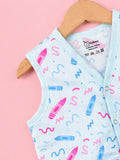 BambooTEC™ Bamboo Muslin Baby Jhabla – Crayon Print