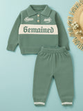 Cozy Winter organic cotton Set for Baby Boys | Polo & Pant Co-ord