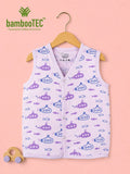 BambooTEC™ Bamboo Muslin Baby Jhabla – Submarine & Fish Print