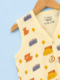 BambooTEC™ Bamboo Muslin Baby Jhabla – Travel Adventure Print