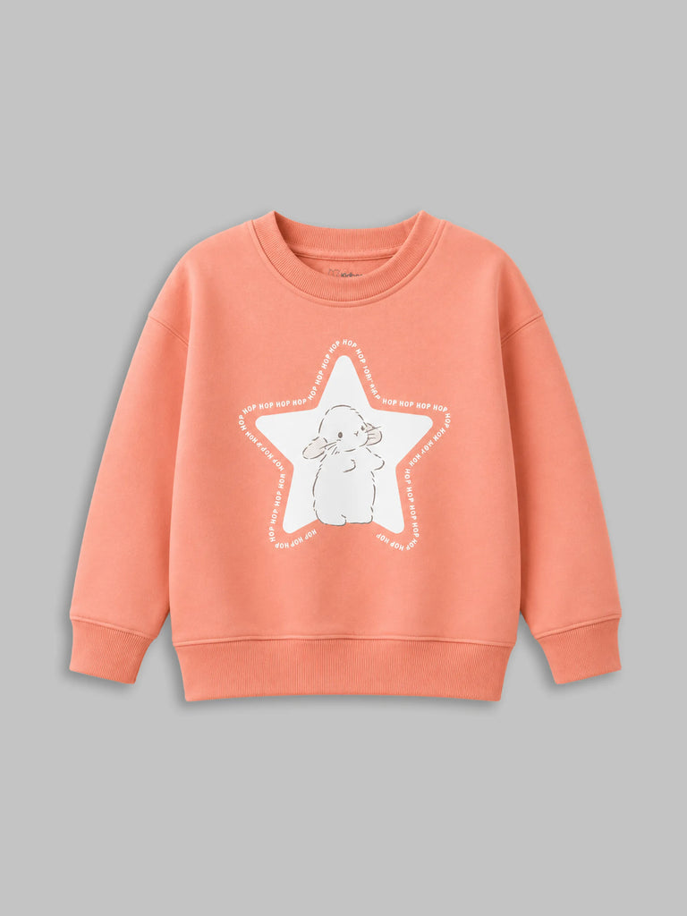 Unisex Rust Sweatshirt – Star Print Full-Sleeve Sweatshirt