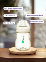 Natural Milk Feeding Bottle, BPA-Free, Soft Nipple, Anti-Colic Design, 150ML X 2, Pack 2 Bottle