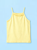 BambooTEC™ Girls Camisole Pack of 4 – Yellow Ruffle Tops