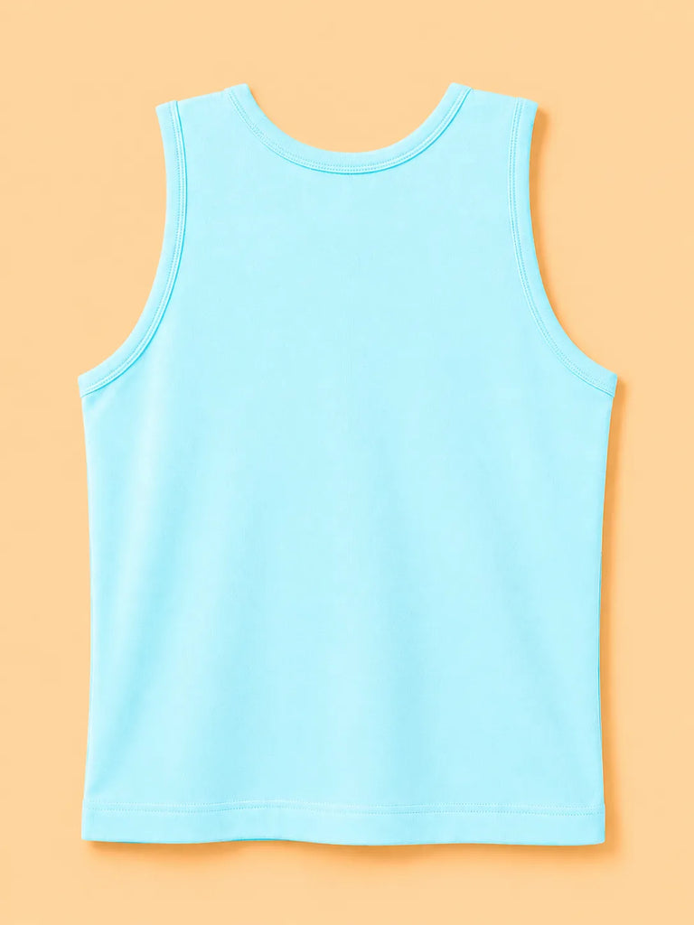 BambooTEC™ Boys Bamboo Fabric Aqua Blue Solid Vest