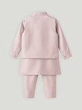 Boys Ethnic Wear Set | Kurta Pajama with Stylish Nehru Jacket | Festive Traditional Outfit for Kids | Dusty Pink