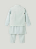 Boys Ethnic Wear Set | Kurta Pajama with Stylish Nehru Jacket | Festive Traditional Outfit for Kids | Light blue