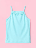 BambooTEC™ Girls Camisole Pack of 3 – Pink, Blue & Lavender Ruffle Strap Tops