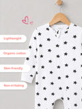 Organic cotton Star Print Romper/Bodysuit - Black