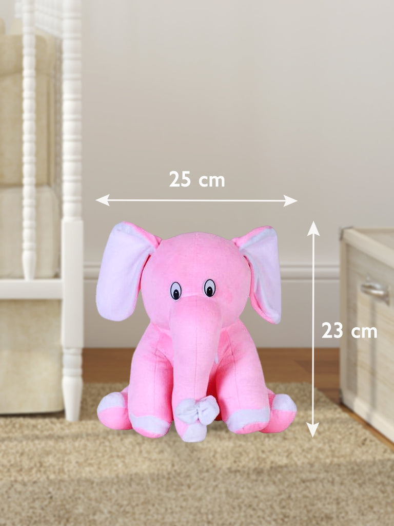 Kidbea Unicorn Yellow, Elephant Grey & Pink Toy, Suitable for Boys, Girls and Kids, Super-Soft, Safe, 30 cm.