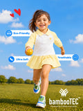 BambooTEC™ Bamboo Girls Frock – Yellow & White Love Graphic Full-Sleeve Dress