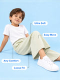 Boys Cotton Wide-Leg Pants – Comfortable Elastic Waist Casual Trousers