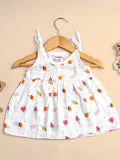 Premium Extra Soft Muslin Baby Girls Frock | Cute Ice-cream Prints