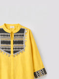 Girls Yellow Kurta Pant Set | Kids Festive Ethnic Outfit