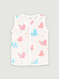 Premium Extra Soft Muslin Baby Jhabla | Cute Butterfly Print