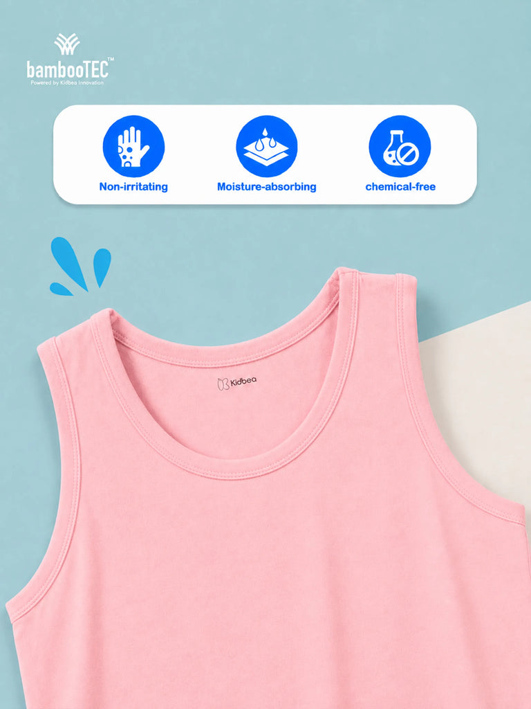 BambooTEC™ Boys Bamboo Fabric Pink Solid Vest