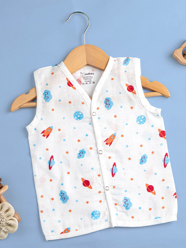 Premium Extra Soft Muslin Baby Jhabla | Assorted Cute Prints