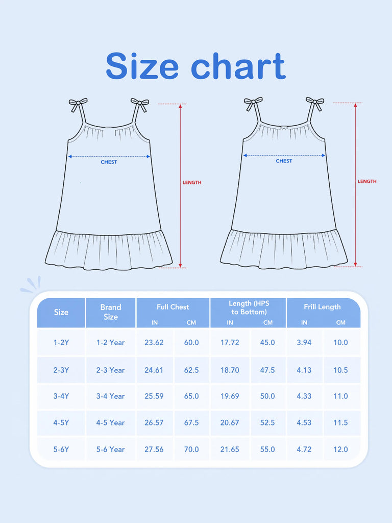 Organic Cotton Girls Frock Pack of 2 – Blue & Light Pink Ruffle Frocks