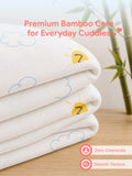 Bamboo Fabric Little One Elephant Print Baby Blanket | Ultra Soft Swaddle Blanket | 110 × 110 cm