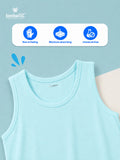 BambooTEC™ Boys Bamboo Fabric Aqua Blue Solid Vest
