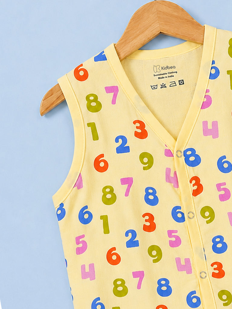 BambooTEC™ Bamboo Muslin Baby Jhabla – Numbers Print