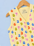 BambooTEC™ Bamboo Muslin Baby Jhabla – Numbers Print