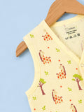 BambooTEC™ Bamboo Muslin Baby Jhabla – Giraffe & Tree Print