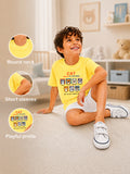 Bamboo Fabric Girls Half Sleeve T-Shirt Pack of 2 – Explore & Donut Graphic Print Soft Summer Tee Set