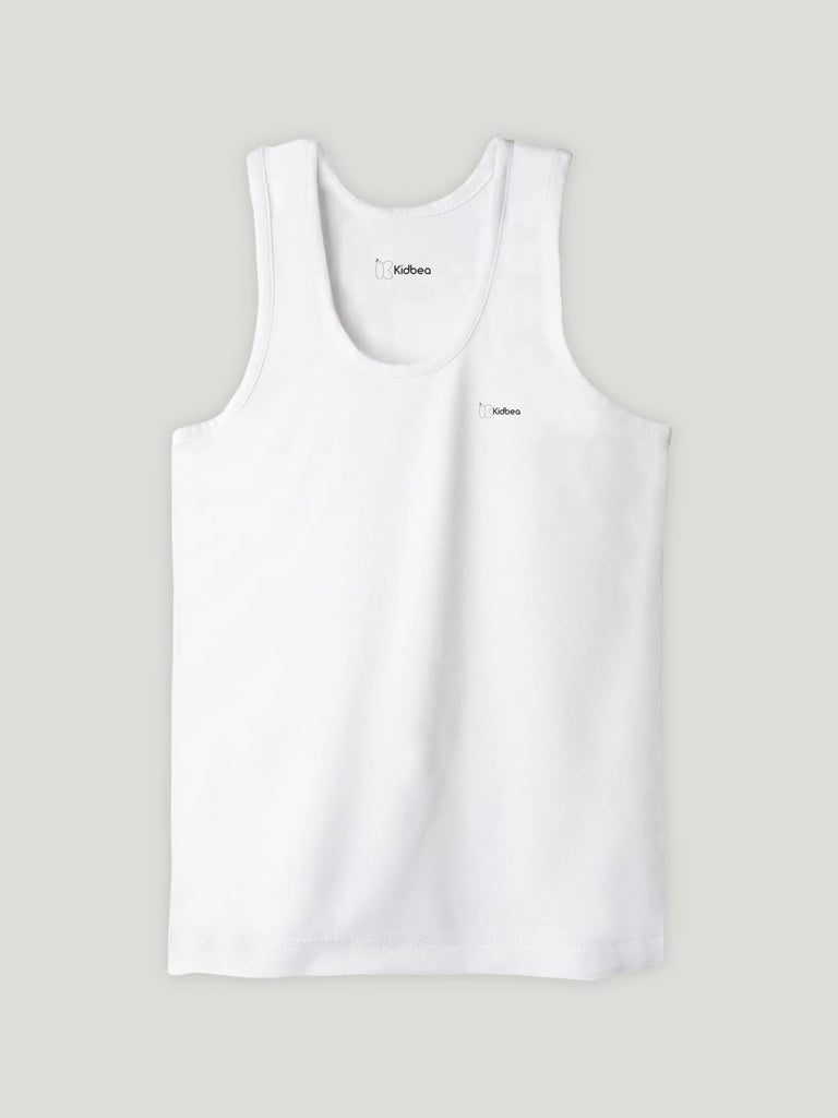 White Bamboo Vest for Boys – Soft Lightweight & Breathable