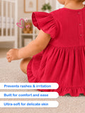 Light Organic Cotton Trendy Maroon Frock | Elegant & Comfortable