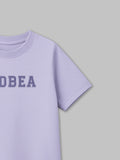 Light Organic Cotton Lavender Round Neck Graphic Print Half Sleeve T-Shirt | Unisex