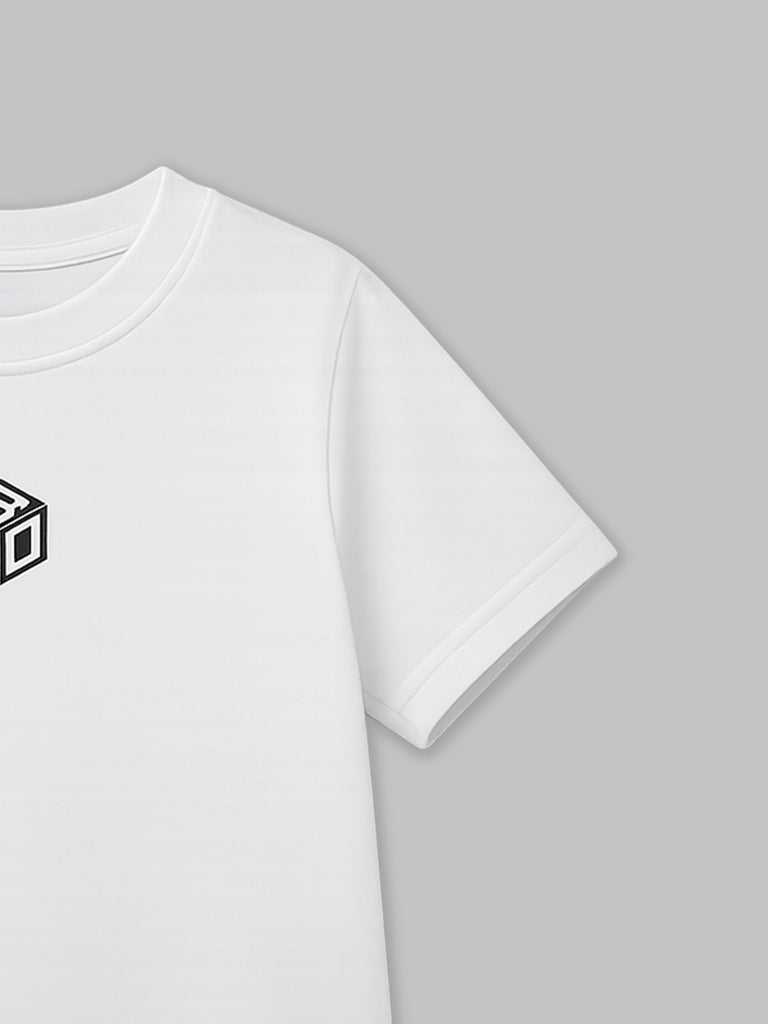 Light Organic Cotton White Graphic Print Half Sleeve T-Shirt | Unisex