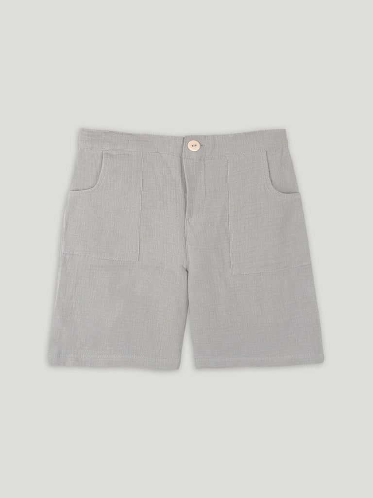 Light  Organic cotton  Shirt & Pant Grey Co-ord Set