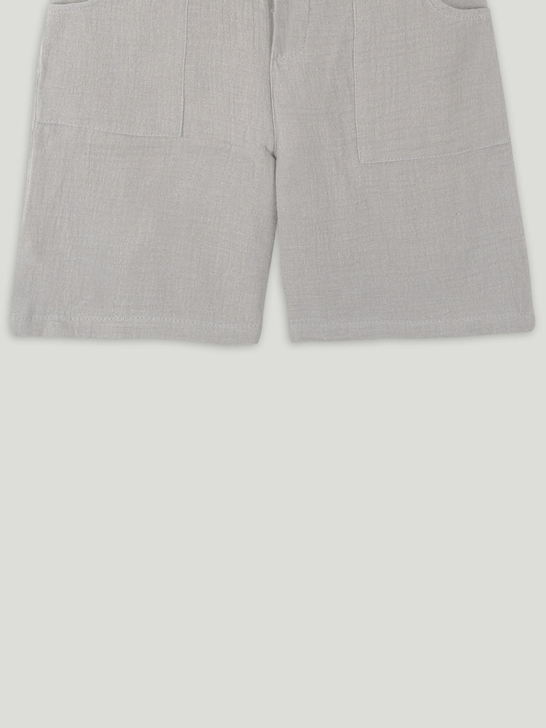 Light  Organic cotton  Shirt & Pant Grey Co-ord Set