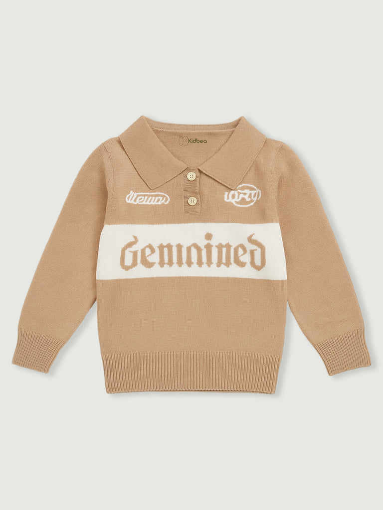 Cozy Winter organic cotton Set for Baby Boys | Polo & Pant Co-ord