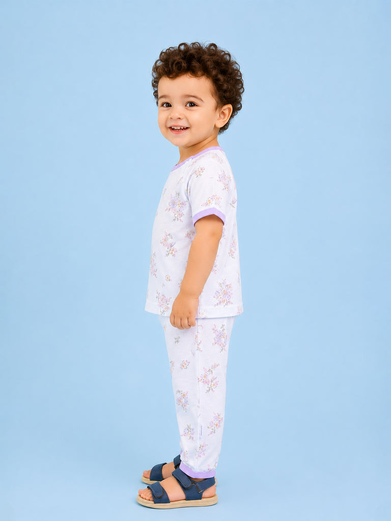 BambooTEC™ Unisex Bamboo Fabric Blossom Bouquet Print T-Shirt & Pyjama Set