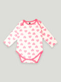 Kidbea 100% Organic cotton baby Pack of 4 onesies Unisex | Donut, Elephant, Heart & Strips - Blue