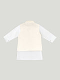 Kidbea Boys Ethnic Wear Set | Kurta Pajama with Stylish Nehru Jacket | Festive Traditional Outfit for Kids | White