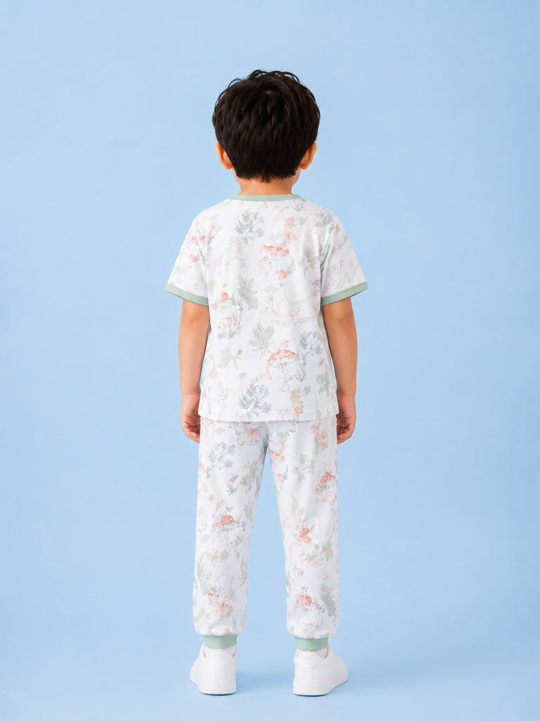 BambooTEC™ Unisex Bamboo Fabric Woodland Print T-Shirt & Pyjama Set
