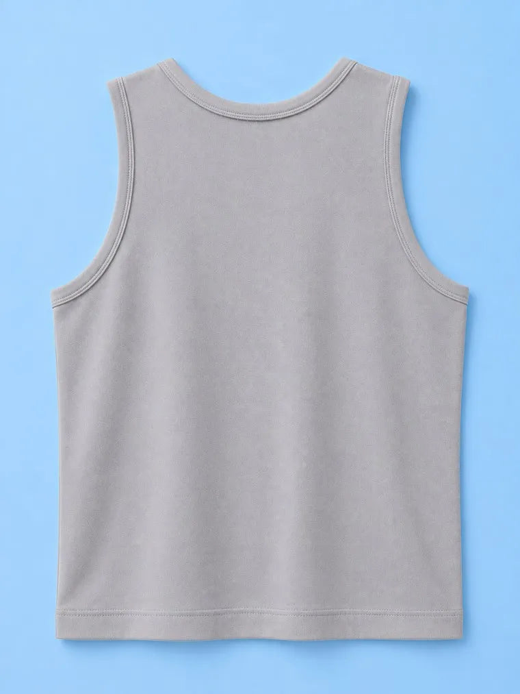 BambooTEC™ Bamboo Kids Vest Pack of 4 – Grey Sleeveless Vests