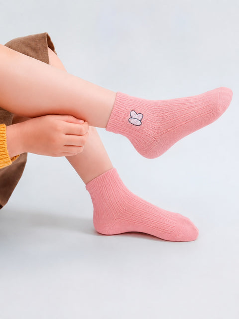 Bamboo Fabric Kids Ribbed Crew Socks