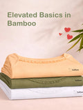 Bamboo Camisole for Kids Pack of 3 (Peach & Olive Green & White) – Soft, Breathable & innerwear