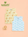 BambooTEC™ Bamboo Muslin Baby Jhabla Pack of 2 – Monkey & Gaming Print